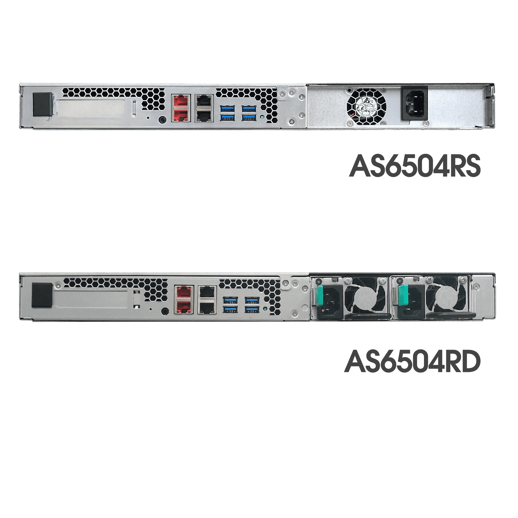 ASUSTOR Lockerstor Series AS6504RS NAS Back View (I/O ports)