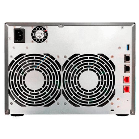 ASUSTOR Lockerstor Series AS6508T NAS Back View (I/O ports)