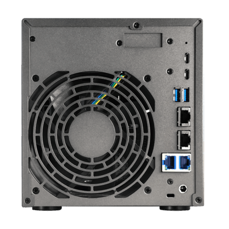 ASUSTOR Lockerstor Series AS6804T NAS Back View (I/O ports)