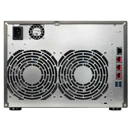 ASUSTOR Lockerstor Series AS7110T NAS Back View (I/O ports)