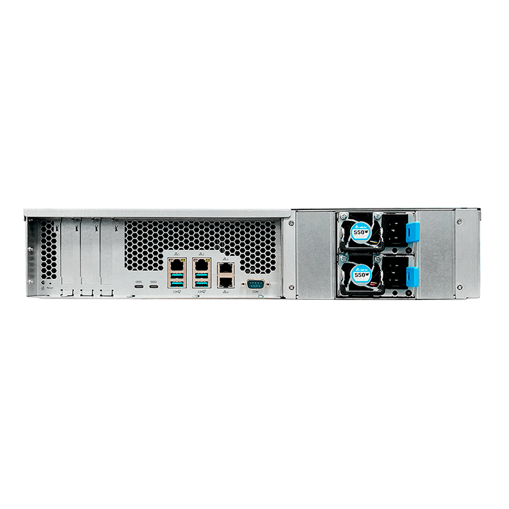 ASUSTOR Lockerstor Series AS7112RDX NAS Back View (I/O ports)