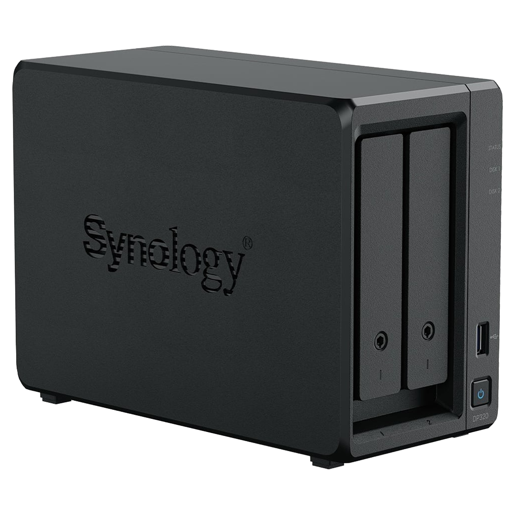 Synology DP320 NAS Side view 3