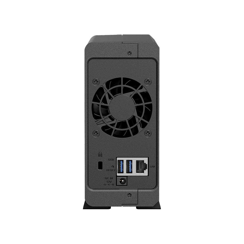 SYNOLOGY Value series DS124 NAS Back View (I/O ports)