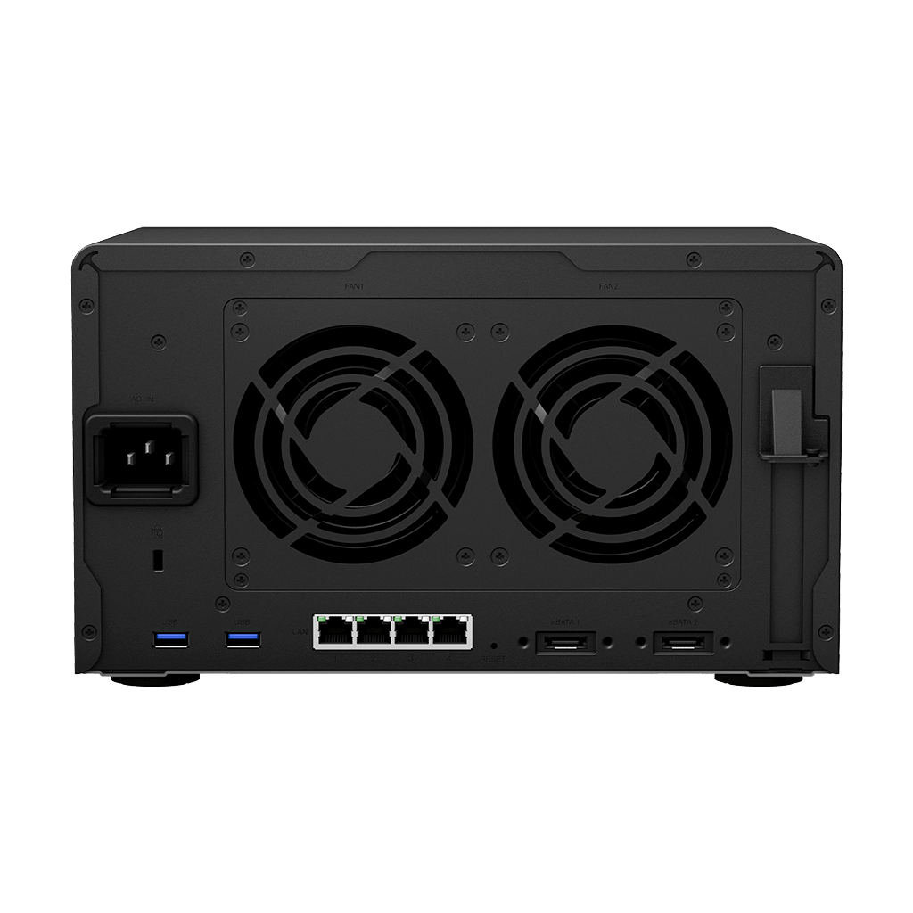 SYNOLOGY Plus series DS1621+ NAS Back View (I/O ports)