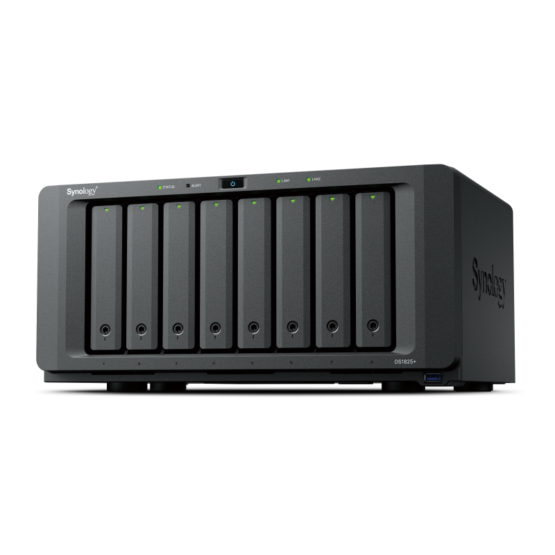 Synology DS1825+ NAS Angled Front View