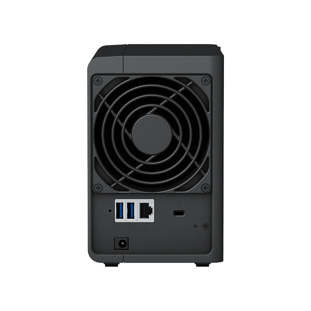 SYNOLOGY Value series DS223 NAS Back View (I/O ports)
