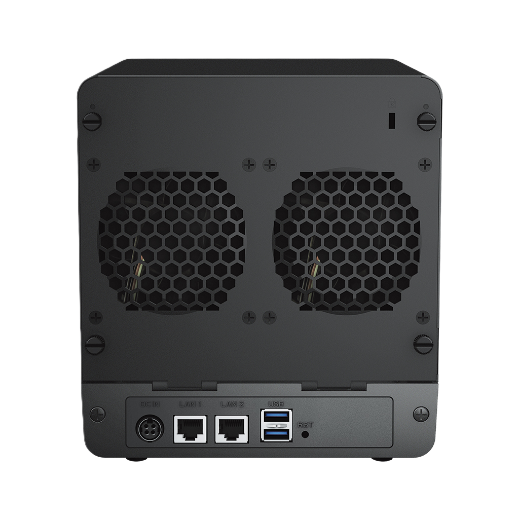 SYNOLOGY Value series DS423 NAS Back View (I/O ports)