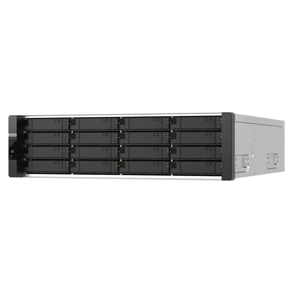 QNAP ES1686dc-R2-2142IT-96G NAS Angled Front View