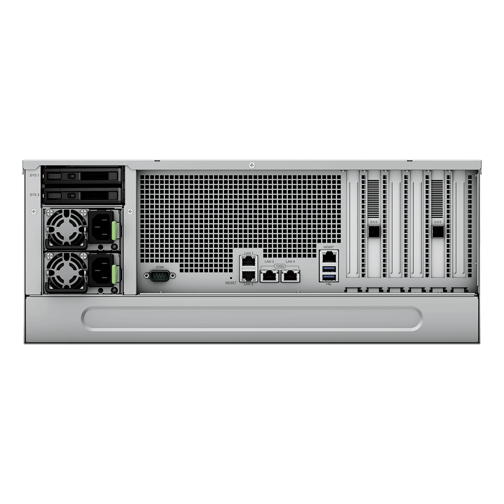 SYNOLOGY High density Series HD6500 NAS Back View (I/O ports)