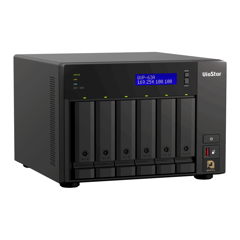 QNAP QVP-63A NVR for Surveillance Side View 4