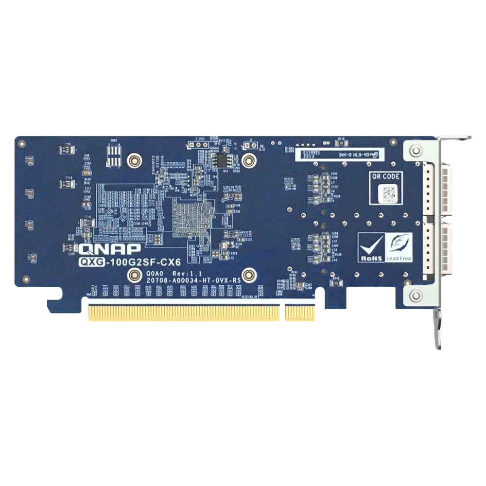 QNAP QXG-100G2SF-CX6 Expansion Card Side View 4