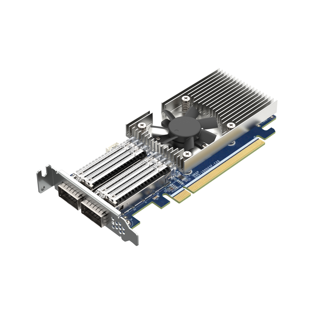 QNAP QXG-100G2SF-CX6 Expansion Card Side View 3