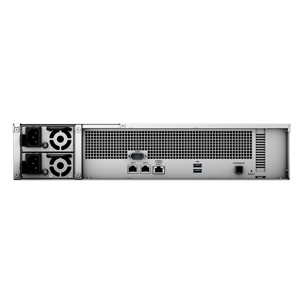 SYNOLOGY Plus series RS2423RP+ NAS Back View (I/O ports)