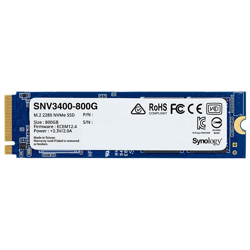 SYNOLOGY M.2 PCIe NVMe SSD SNV3400-800G