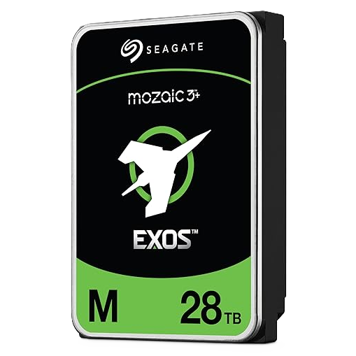 Seagate Exos Series ST28000NM003K Hard Drive Angled Front View