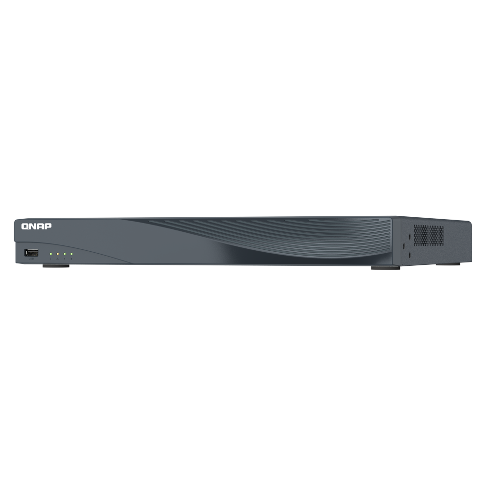 QNAP TVR-AI200 NVR for Surveillance Front Angled View