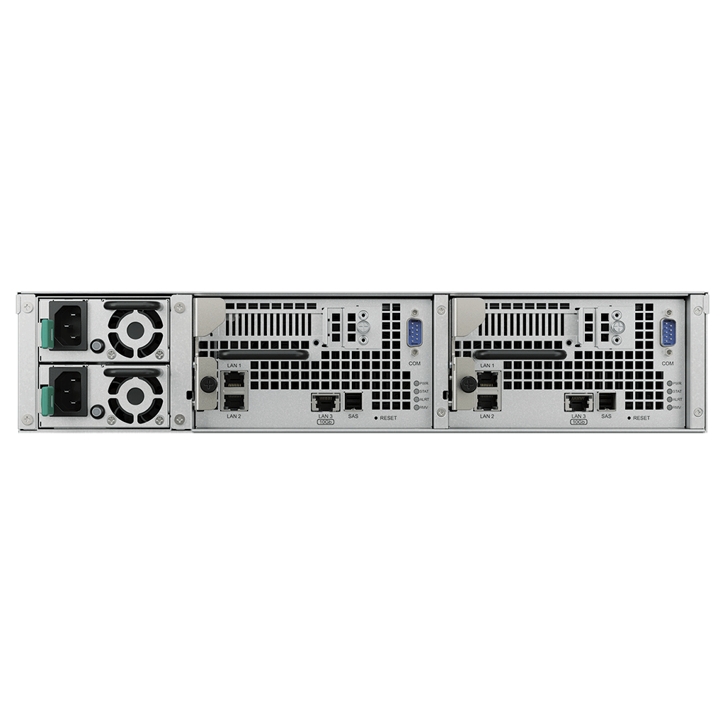 SYNOLOGY iSCSI/FC SAN Series UC3400 NAS Back View (I/O ports)