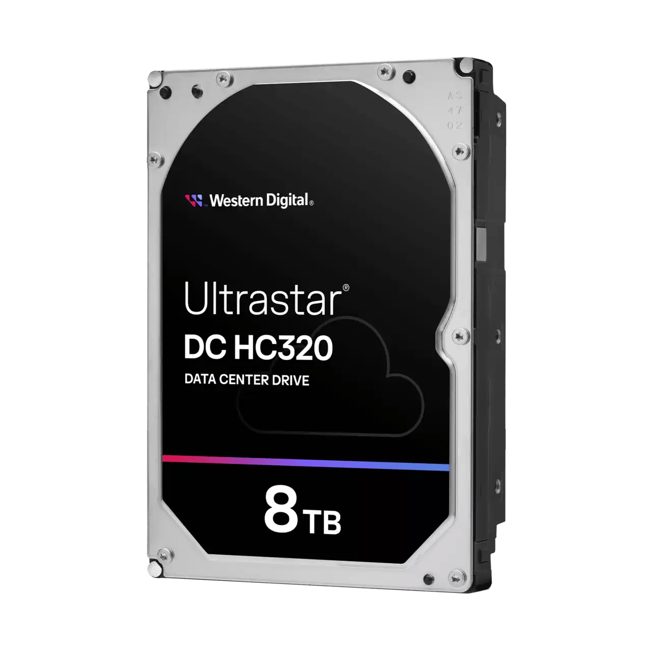 WD Ultrastar Series DC HC320 0B36404 Hard Drive Front View