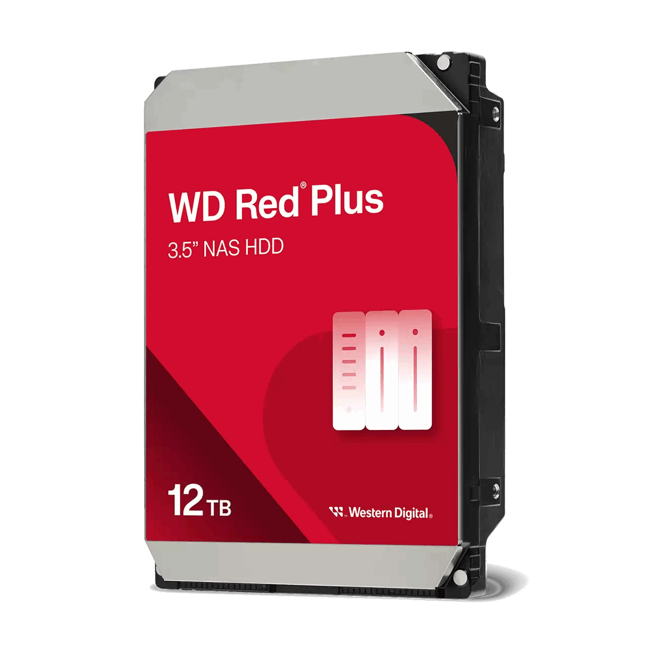 WD Red Plus Series WD120EFBX Hard Drive Front View