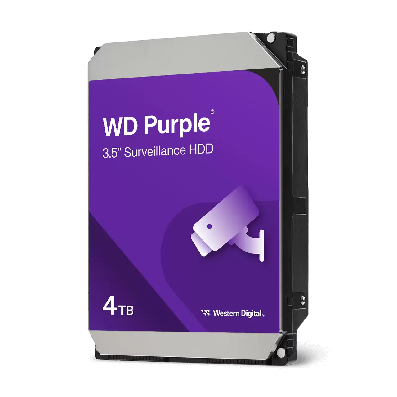 WD Purple Series WD42PURU Hard Drive Angled Front View