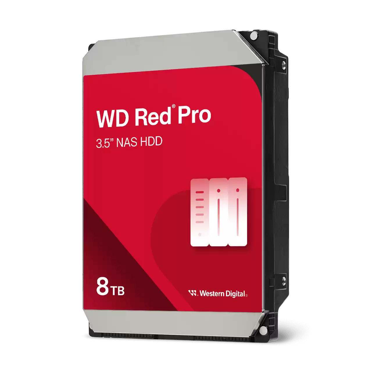 WD Red Pro Series WD8005FFBX Hard Drive Front View