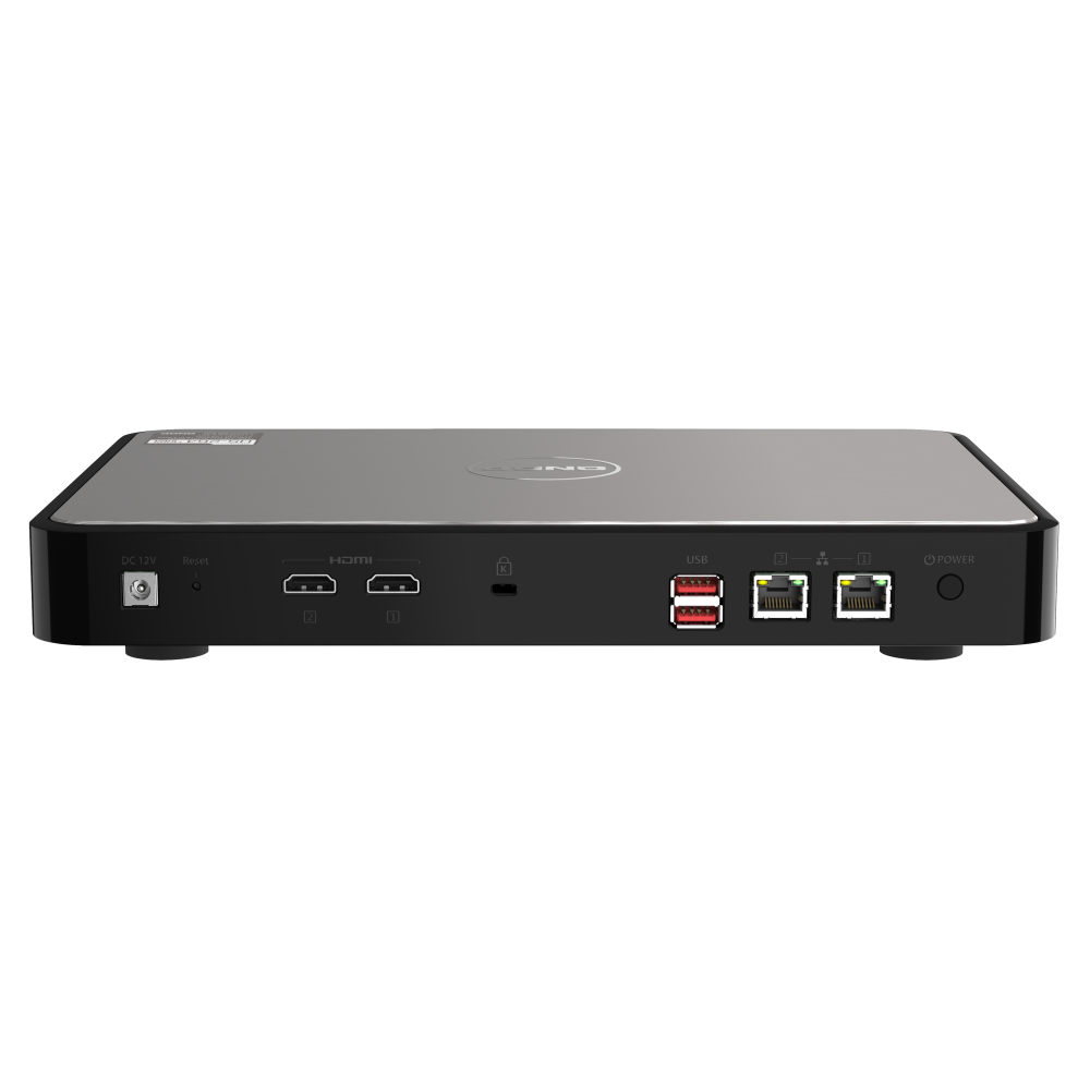 QNAP HS-264-8G NAS Back View (I/O ports)