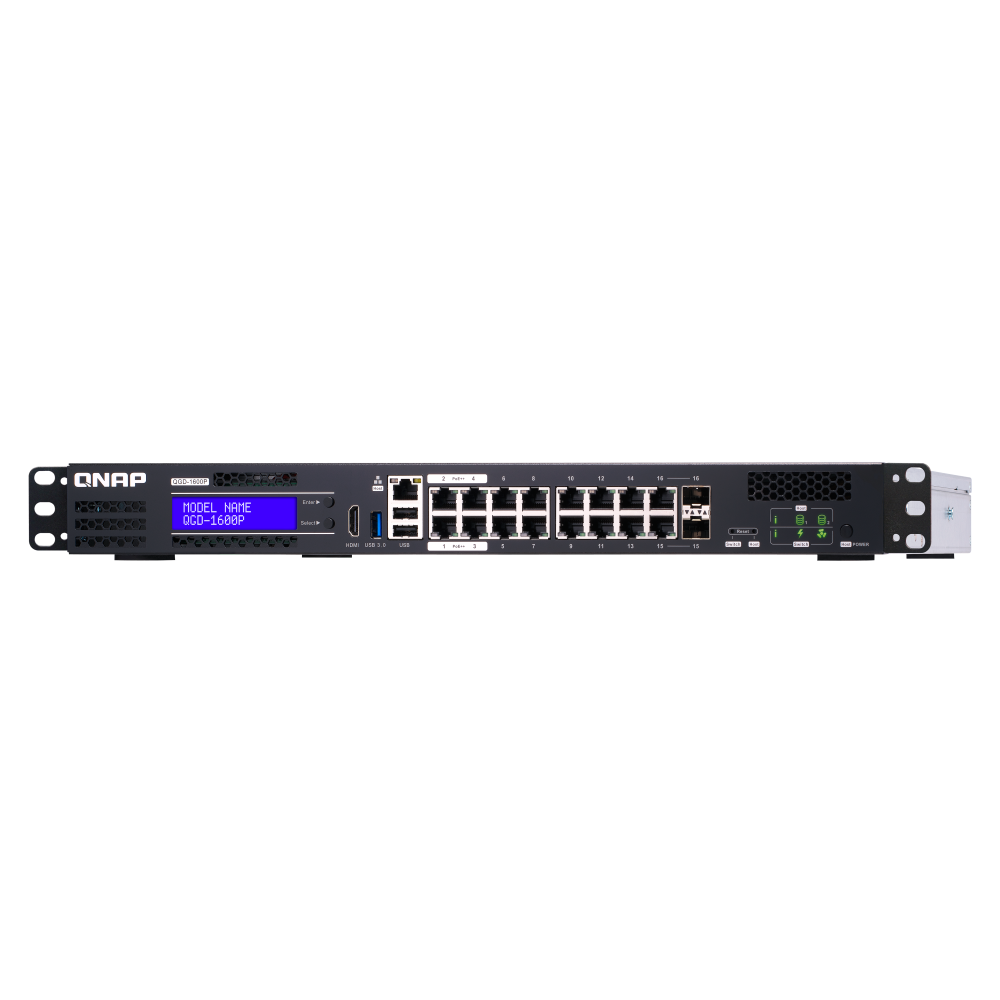 QNAP QGD-1600P Switch Angled Front View