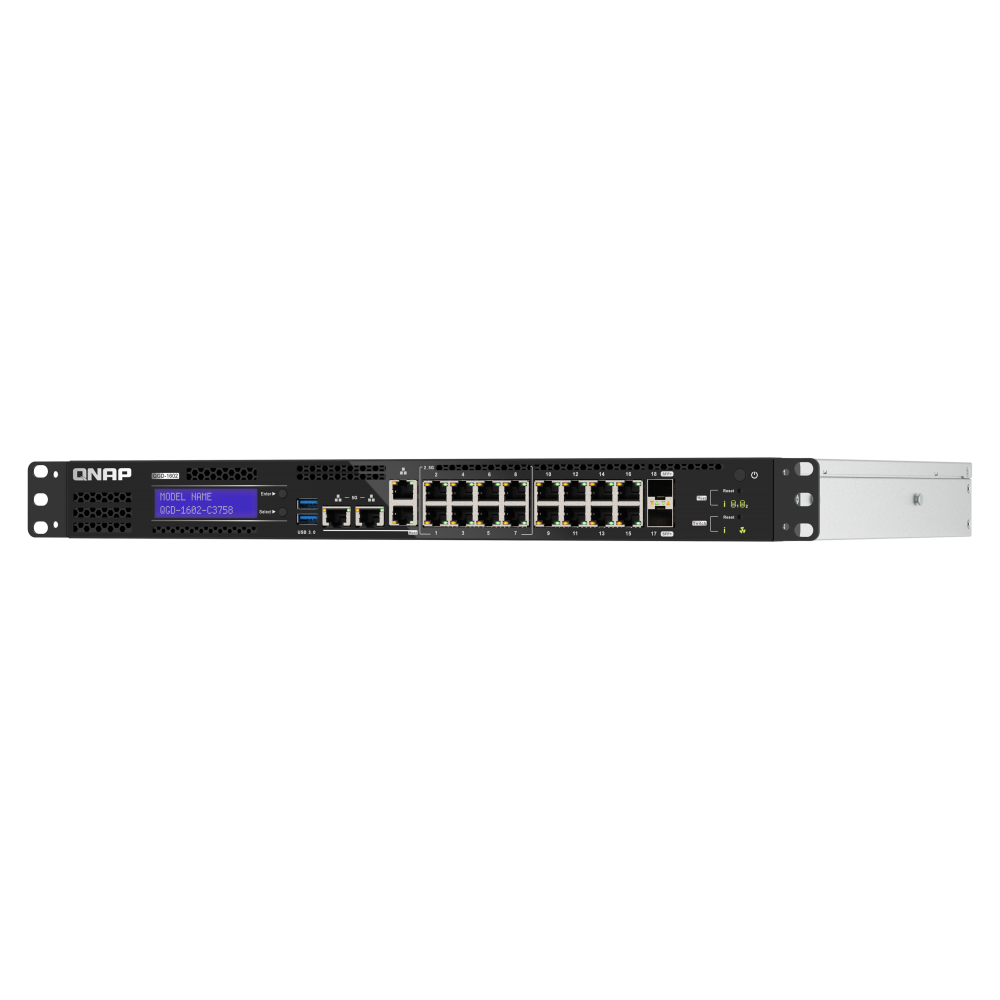QNAP QGD-1602-C3758-16G Switch Angled Front View