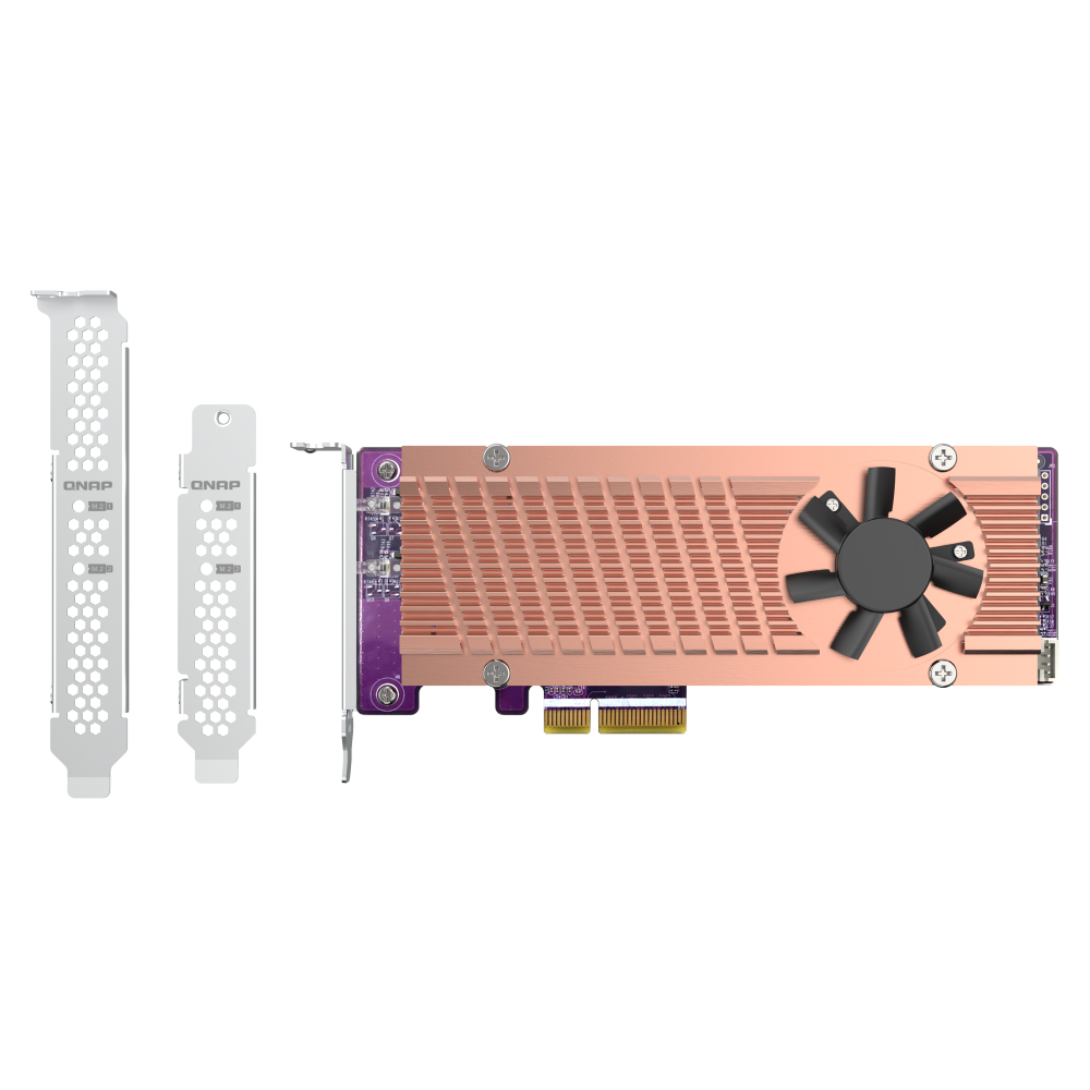QNAP QM2-2P-244A Expansion Card Back View (I/O ports)