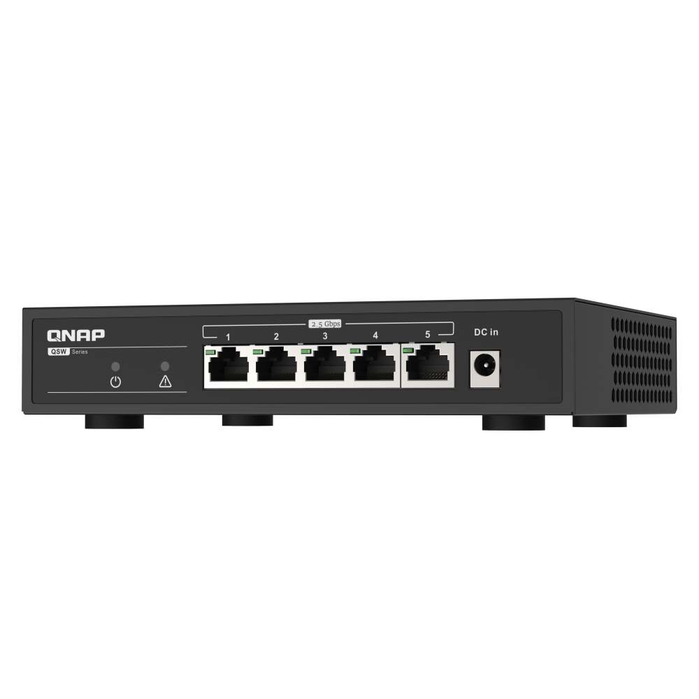QNAP QSW-1105-5T Switch Angled Front View