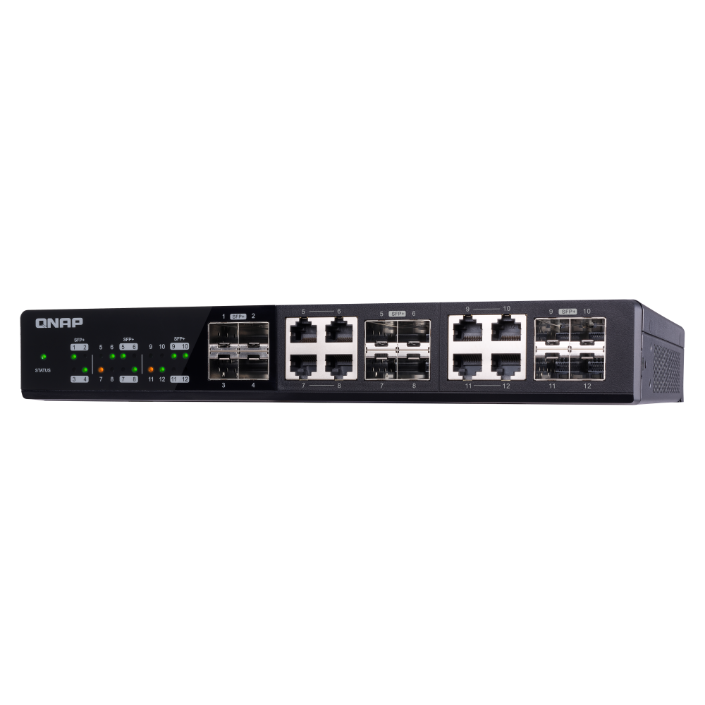 QNAP QSW-1208-8C Switch Angled Front View