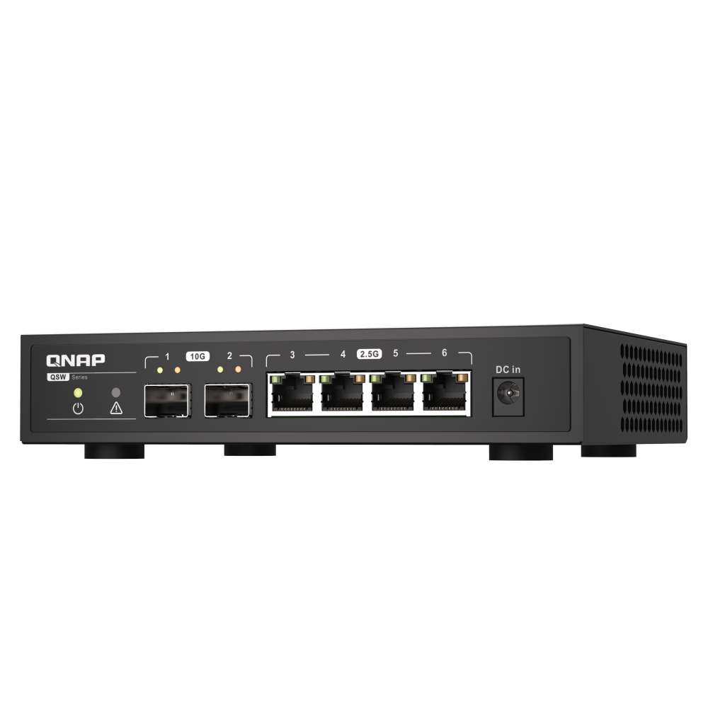 QNAP QSW-2104-2S Switch Angled Front View