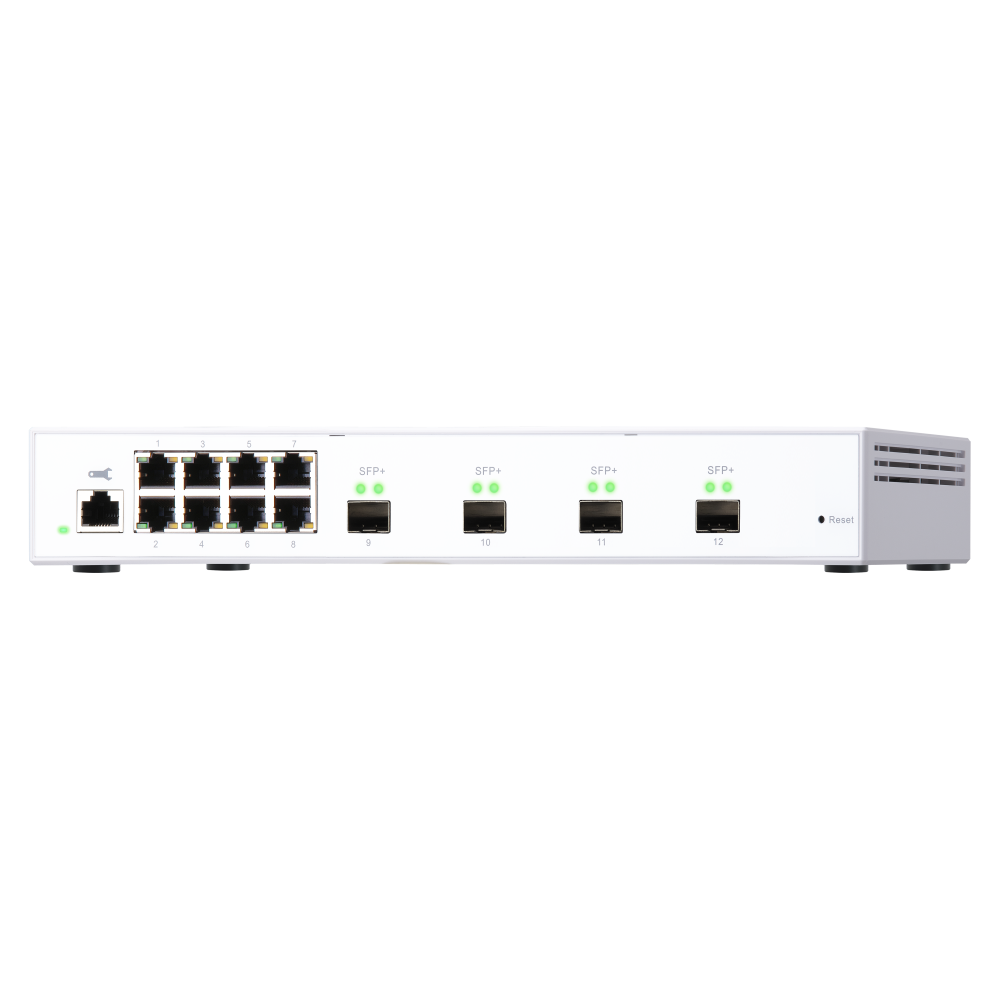 QNAP QSW-M408S Switch Angled Front View