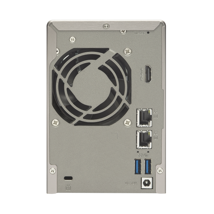 QNAP QVP-21A NVR for Surveillance Back View (I/O ports)