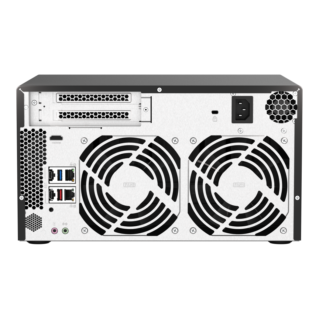 QNAP QVP-85A NVR for Surveillance Back View (I/O ports)