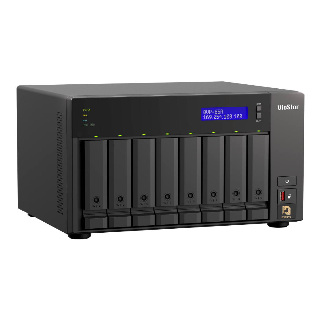 QNAP QVP-85A NVR for Surveillance Side View 4