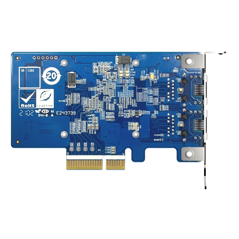 QNAP QXG-10G2T-X710 Expansion Card Side View 5