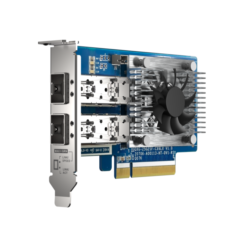 QNAP QXG-25G2SF-CX6 Expansion Card Front View