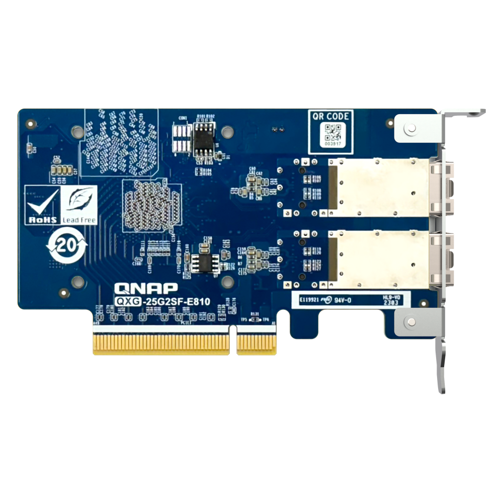 QNAP QXG-25G2SF-E810 Expansion Card Side View 4