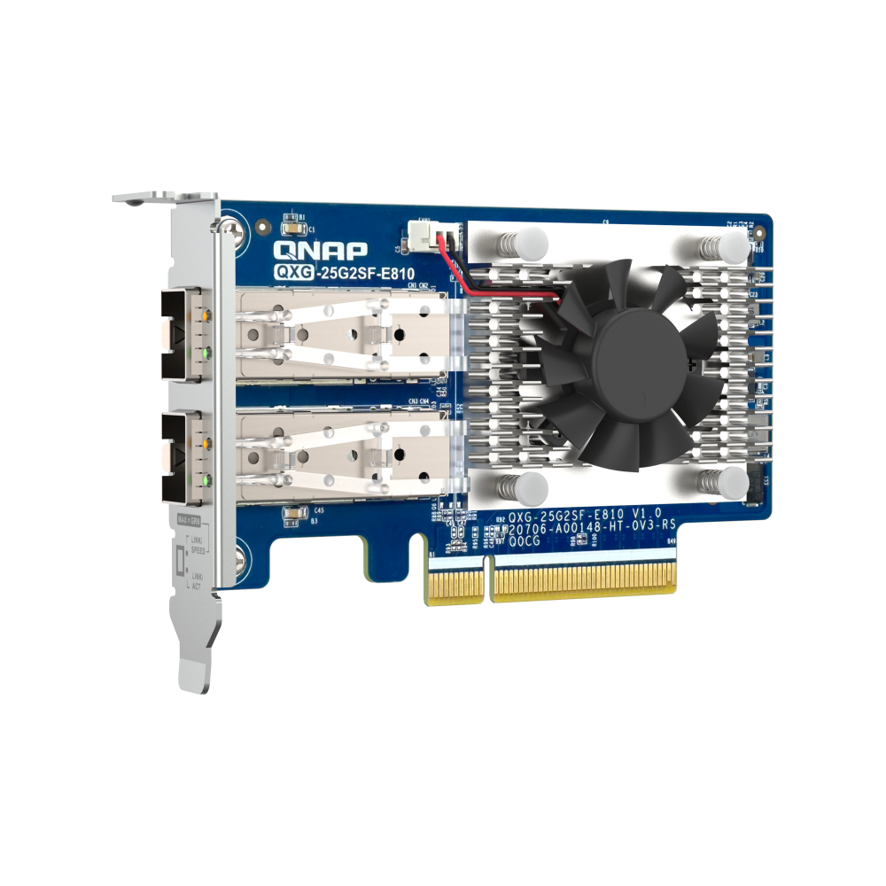 QNAP QXG-25G2SF-E810 Expansion Card Front View