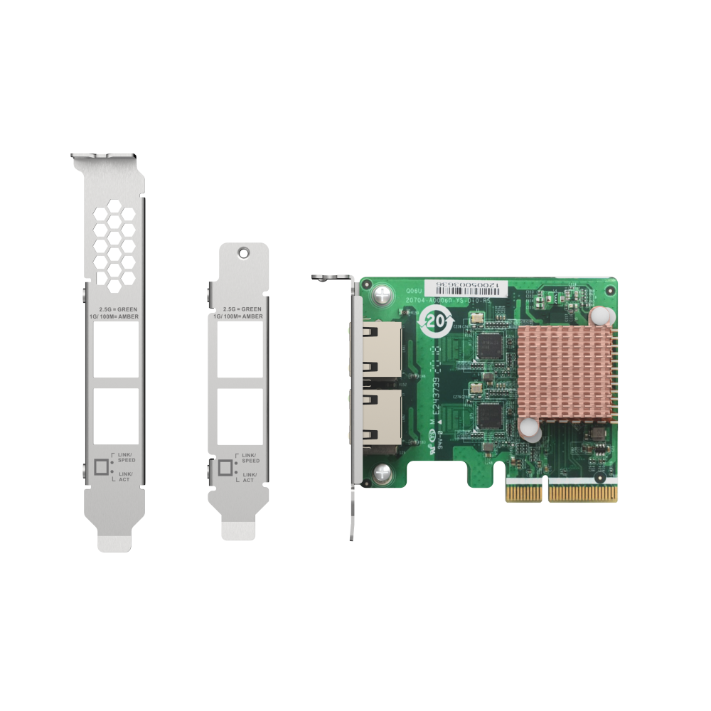 QNAP QXG-2G2T-I225 Expansion Card Back View (I/O ports)