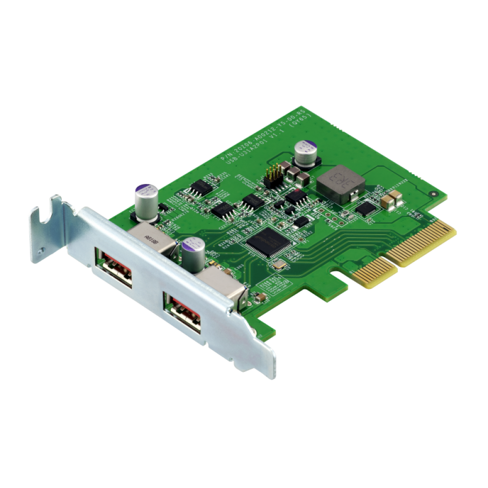 QNAP QXP-10G2U3A Expansion Card Side View 3