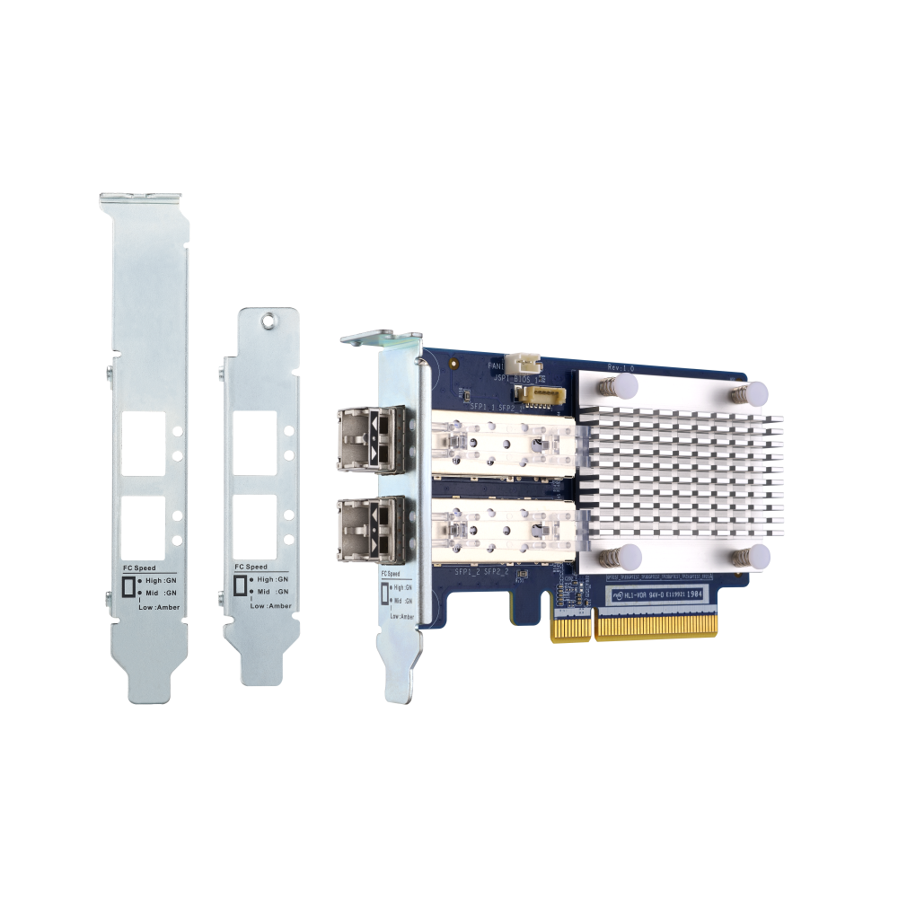 QNAP QXP-32G2FC Expansion Card Back View (I/O ports)