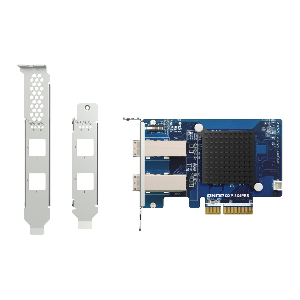 QNAP QXP-3X4PES Expansion Card Back View (I/O ports)