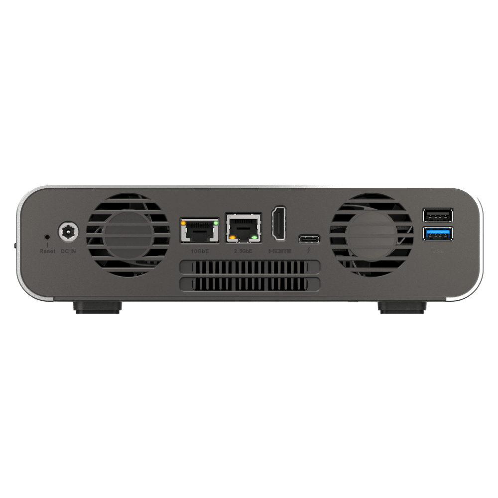 QNAP TBS-h574TX-i3-12G NAS Back View (I/O ports)