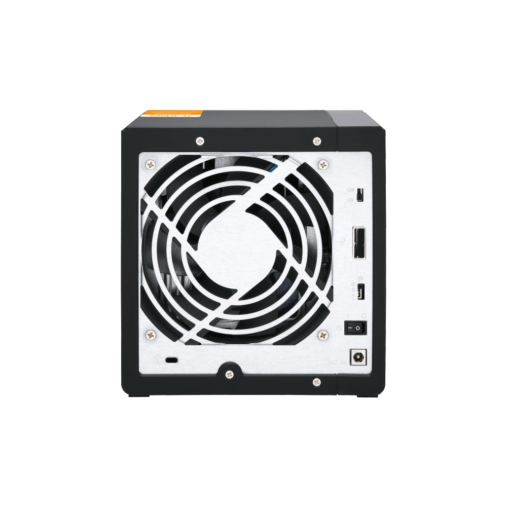 QNAP TL-D400S Expansion Unit Back View (I/O ports)
