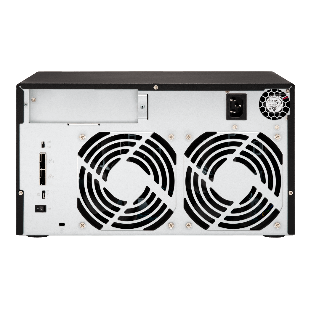 QNAP TL-D800S Expansion Unit Back View (I/O ports)