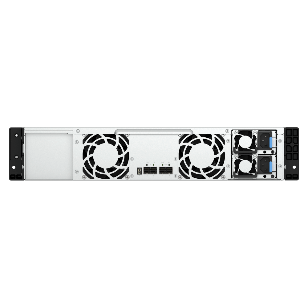 QNAP TL-R1200PES-RP Expansion Unit Back View (I/O ports)