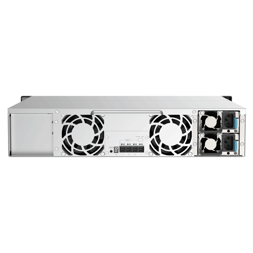 QNAP TL-R1220Sep-RP Expansion Unit Back View (I/O ports)