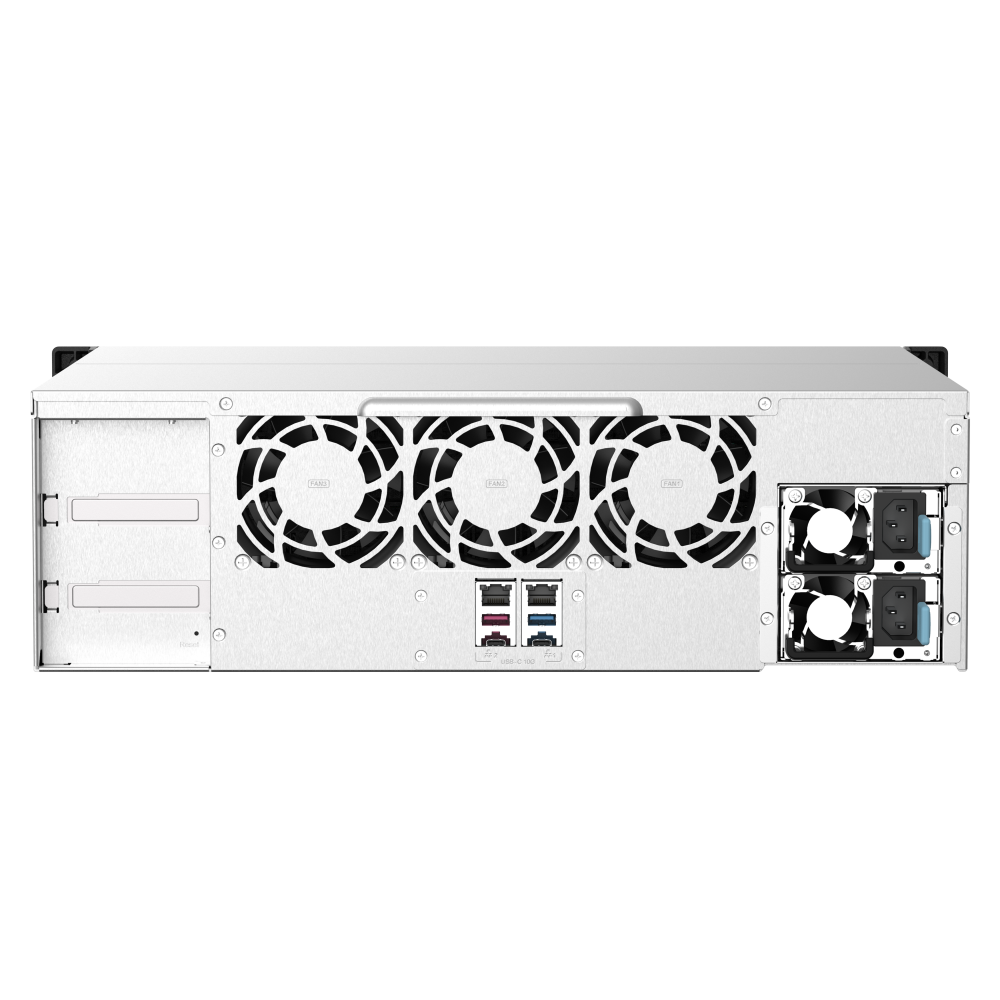 QNAP TS-1673AU-RP-16G NAS Back View (I/O ports)